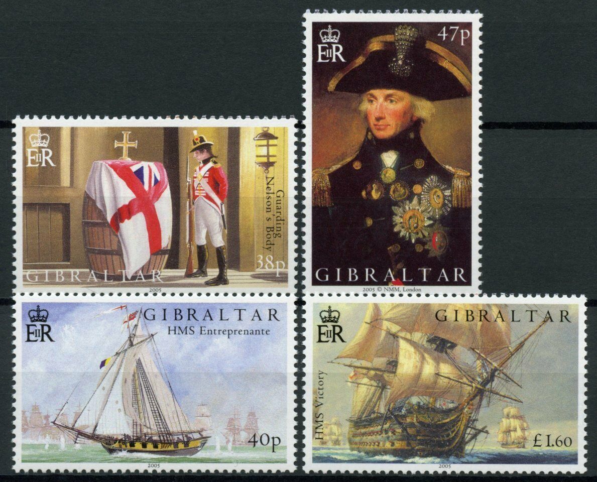Gibraltar 2005 MNH Ships Stamps Battle of Trafalgar Nelson HMS Victory 4v Set