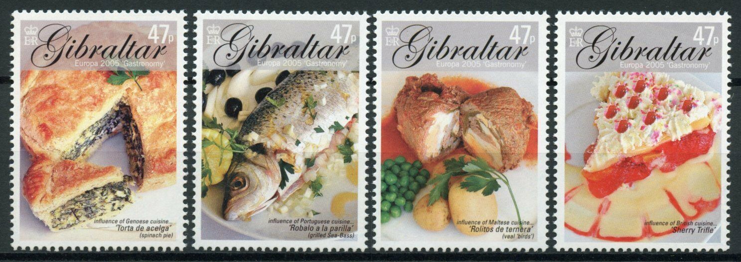Gibraltar 2005 MNH Europa Stamps Gastronomy Desserts Trifle Food 4v Set