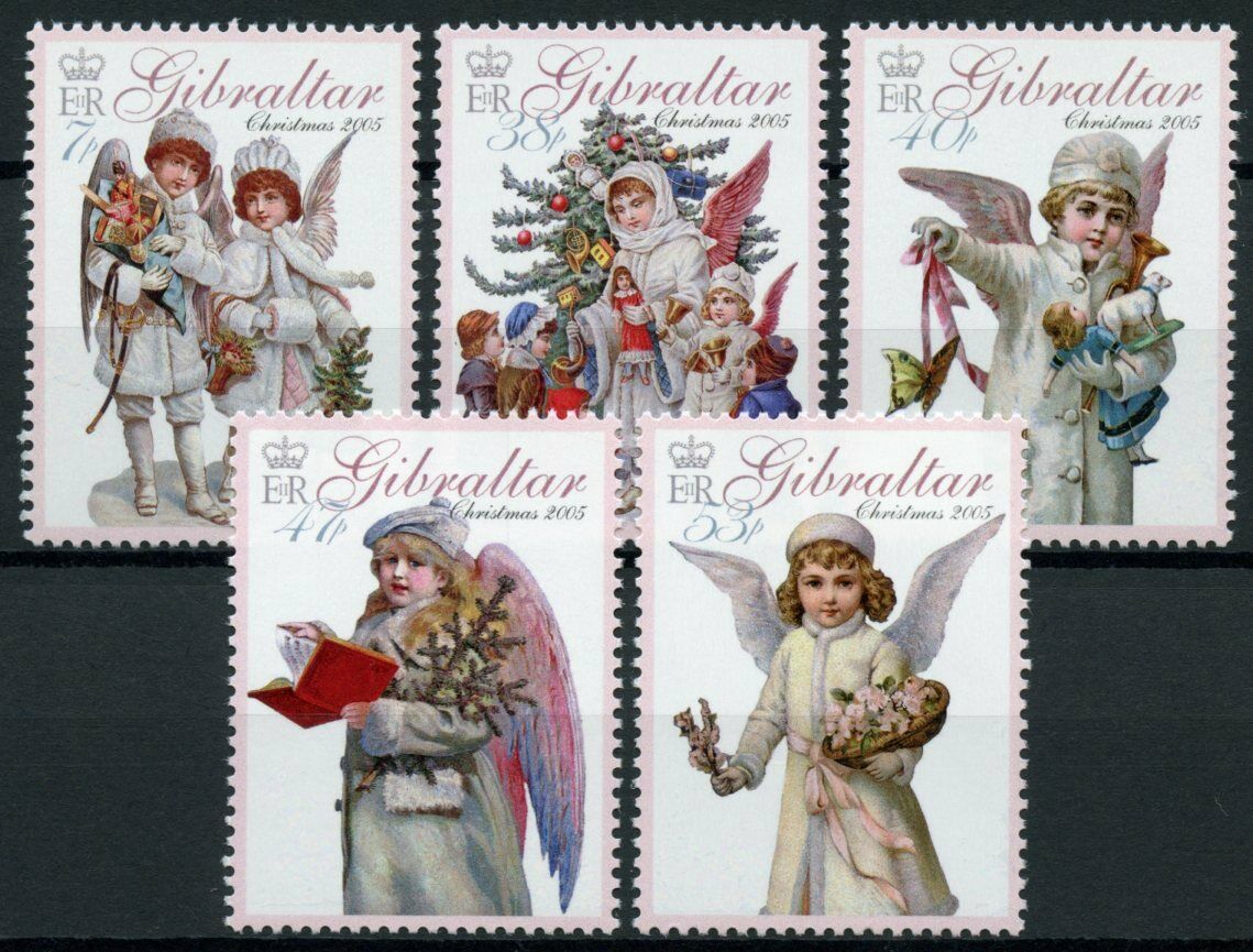 Gibraltar 2005 MNH Christmas Stamps Angels 5v Set