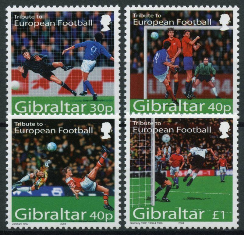 Gibraltar 2004 MNH Sports Stamps European Football Championship Portugal 4v Set