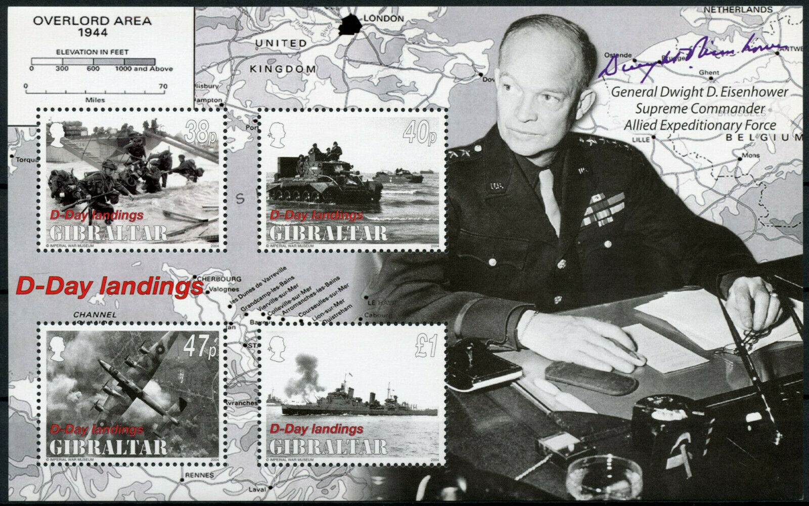 Gibraltar 2004 MNH Military Stamps WWII WW2 D-Day Landings Normandy 4v M/S