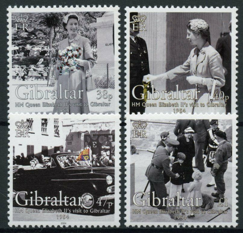 Gibraltar 2004 MNH Royalty Stamps Queen Elizabeth II Royal Visit 1954 4v Set