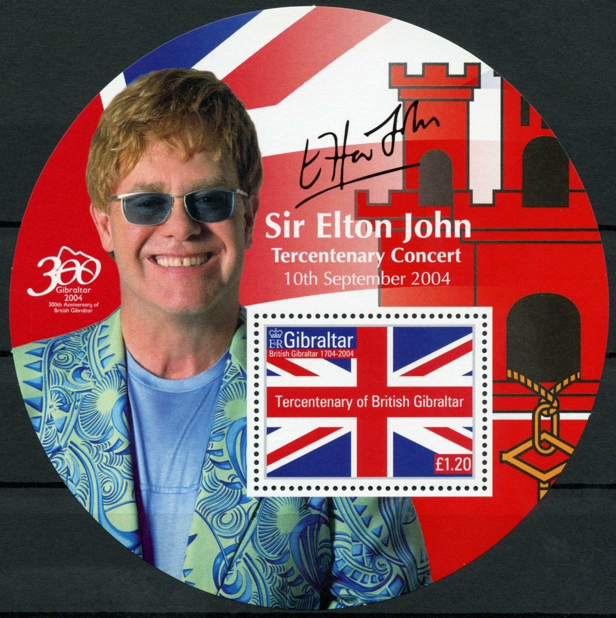Gibraltar 2004 MNH Music Stamps Sir Elton John Tercentenary Concert 1v M/S