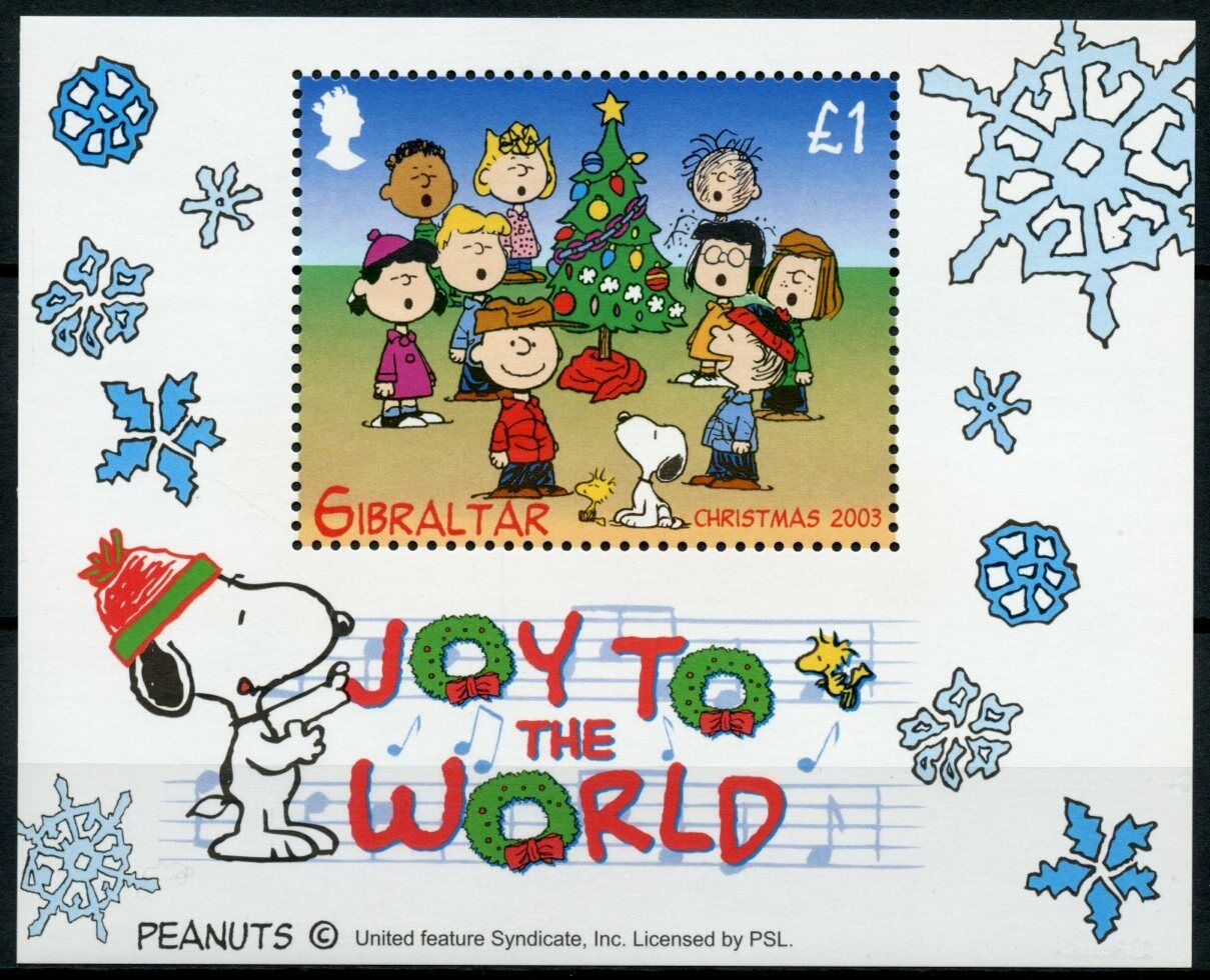 Gibraltar 2003 MNH Christmas Stamps Snoopy Peanuts Charlie Brown 1v M/S