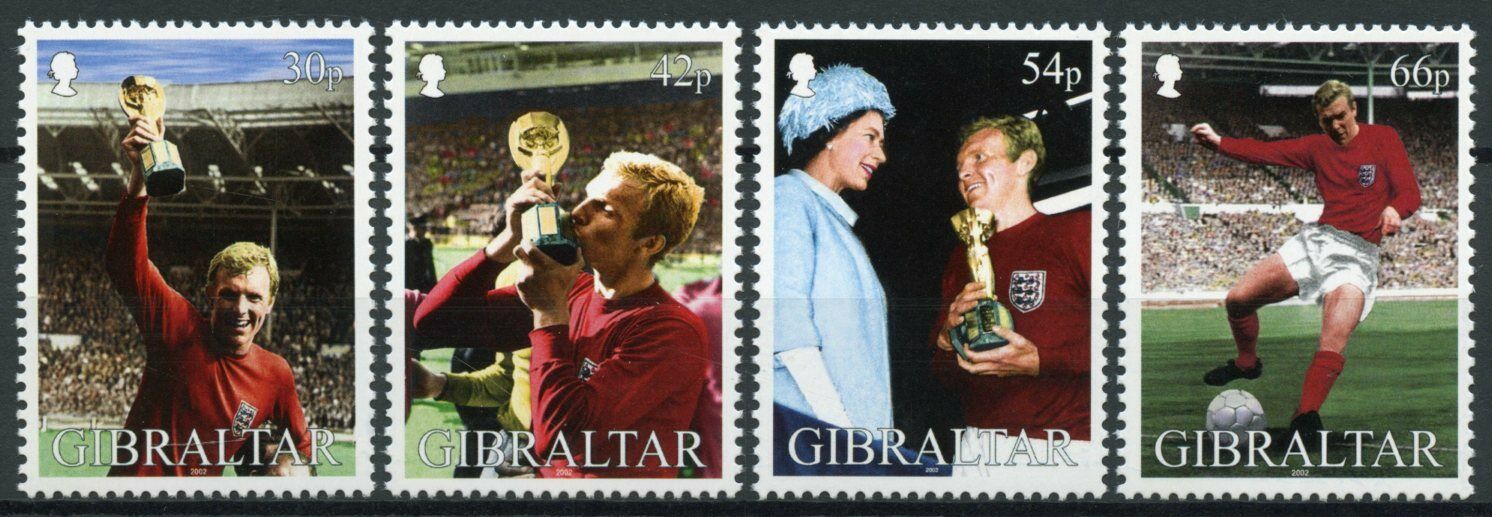 Gibraltar 2002 MNH Football Stamps World Cup England 1966 Bobby Moore 4v Set