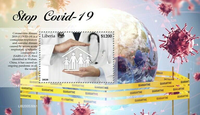 Liberia 2020 MNH Medical Stamps Stop Corona Fight Against Corona Covid Covid-19 1v S/S I
