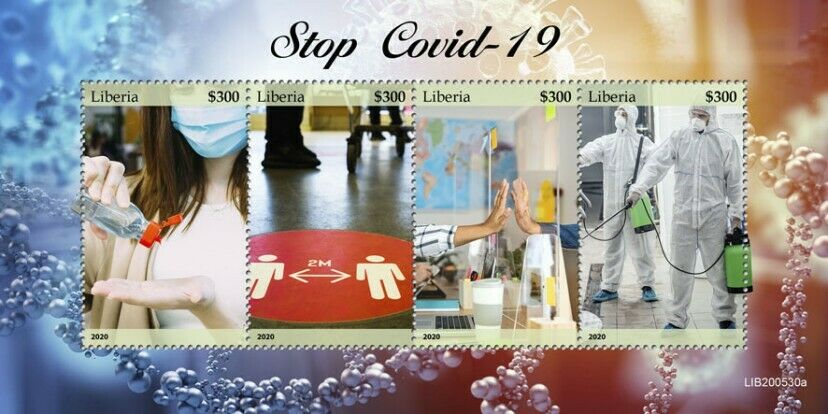Liberia 2020 MNH Medical Stamps Stop Corona Fight Against Corona Covid Covid-19 4v M/S