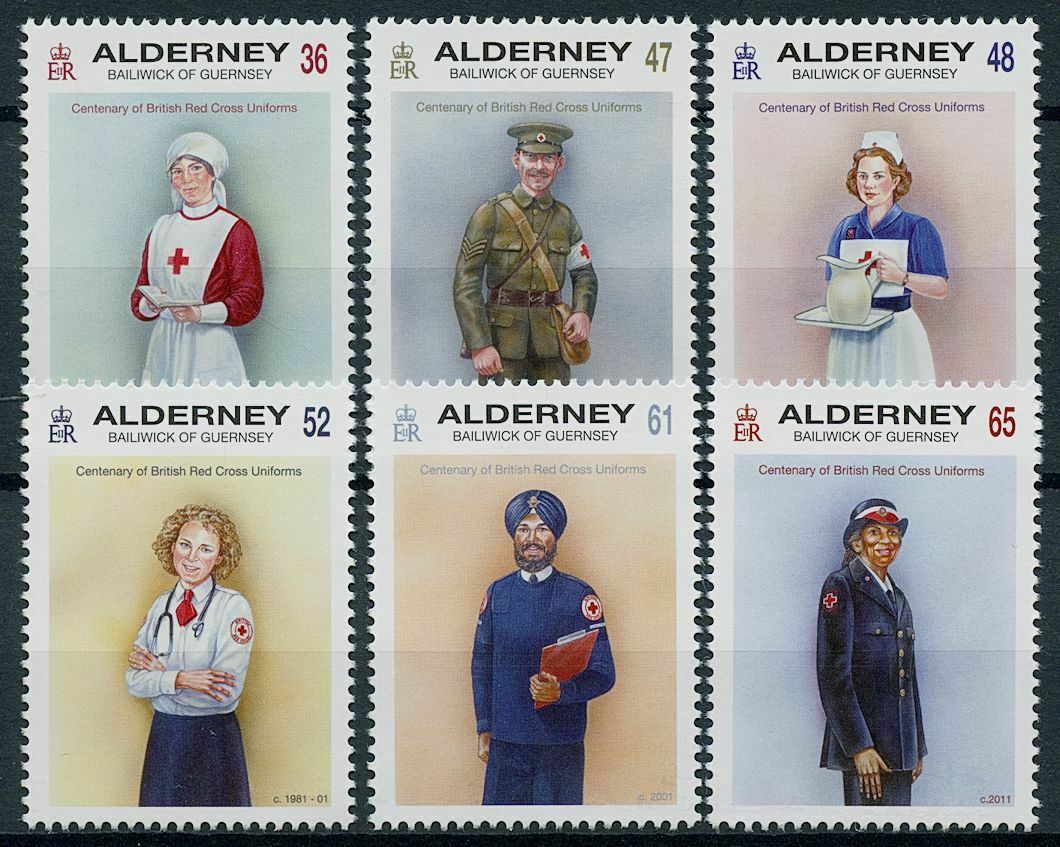 Alderney 2011 MNH Medical Stamps British Red Cross Uniforms Nurses 6v Set