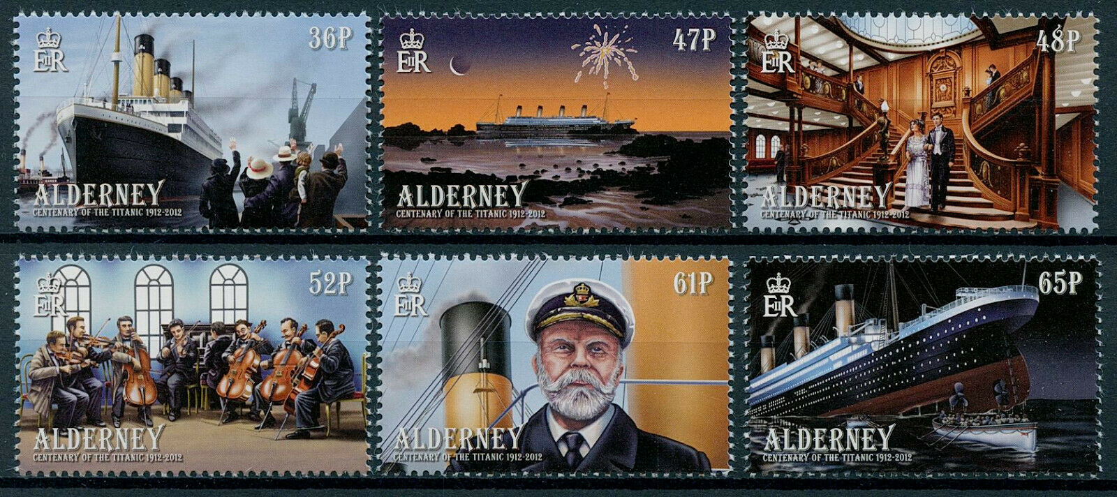 Alderney 2012 MNH Ships Stamps Titanic Centenary Nautical 6v Set