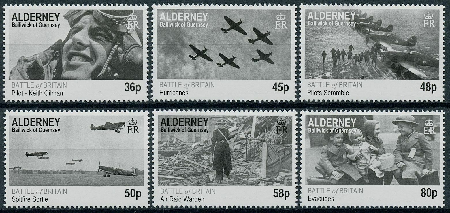 Alderney 2010 MNH Military Stamps WWII WW2 Battle of Britain Spitfires 6v Set