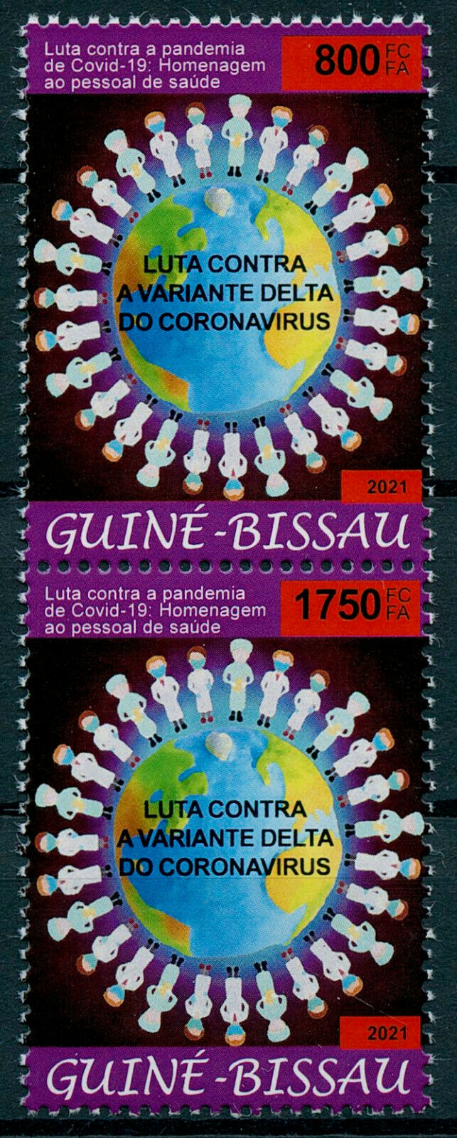 Guinea-Bissau 2021 MNH Medical Stamps Corona Fight Against Delta Variant Covid Covid-19 2v Set