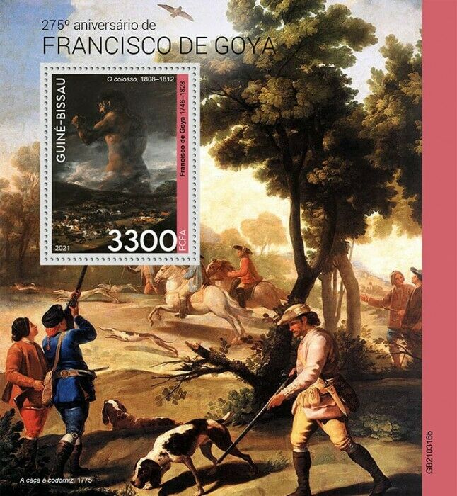 Guinea-Bissau 2021 MNH Art Stamps Francisco de Goya Paintings 1v S/S