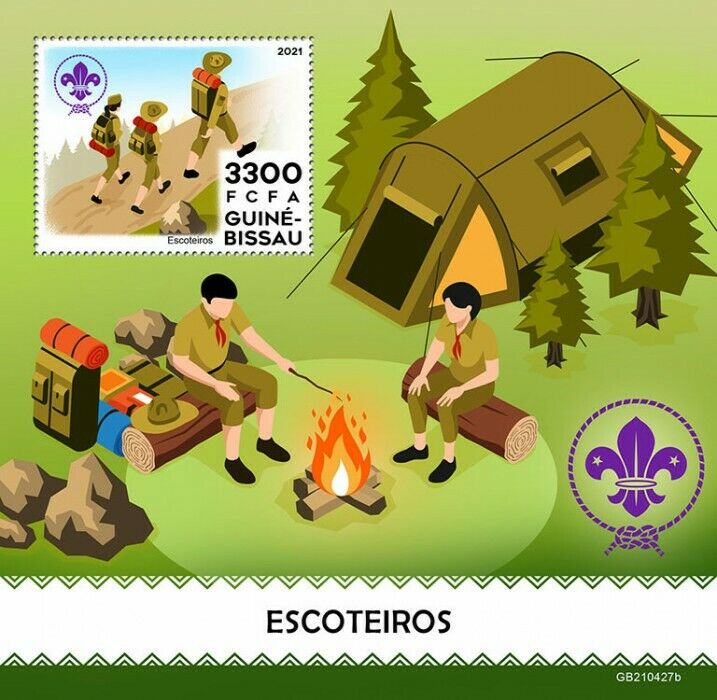 Guinea-Bissau 2021 MNH Scouting Stamps Boy Scouts Girl Scouts 1v S/S