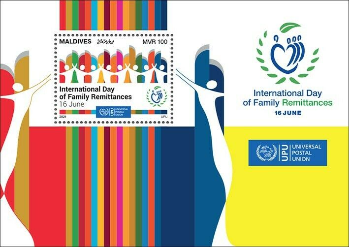 Maldives 2021 MNH Stamps International Day Family Remittances UPU 1v S/S