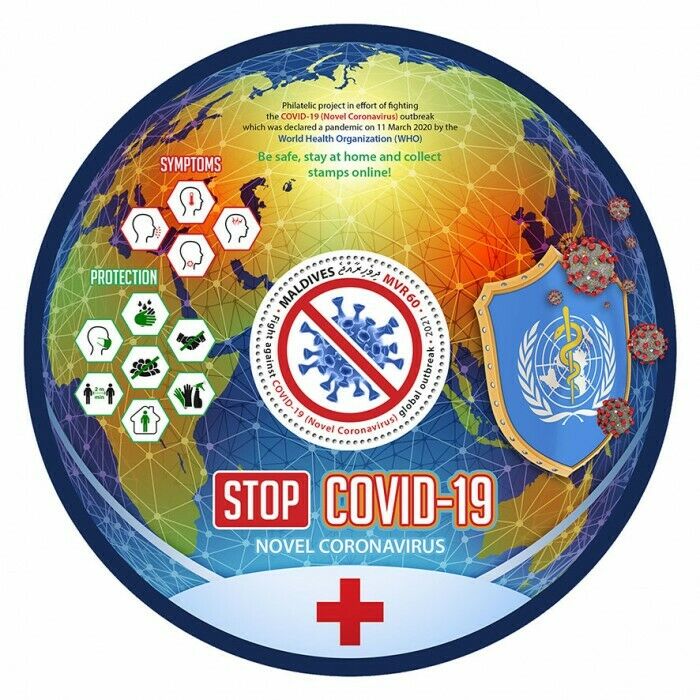 Maldives 2021 MNH Medical Stamps Fight Against Stop Corona Covid-19 Covid 1v S/S