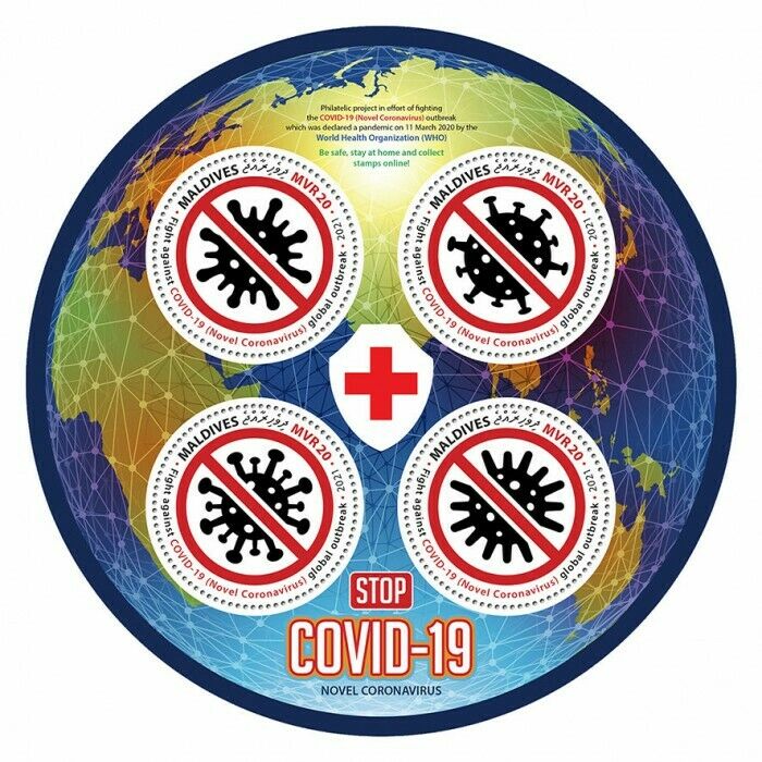 Maldives 2021 MNH Medical Stamps Fight Against Stop Corona Covid-19 Covid 4v M/S