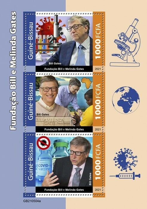 Guinea-Bissau 2021 MNH Medical Stamps Bill Melinda Gates Foundation Corona 3v MS