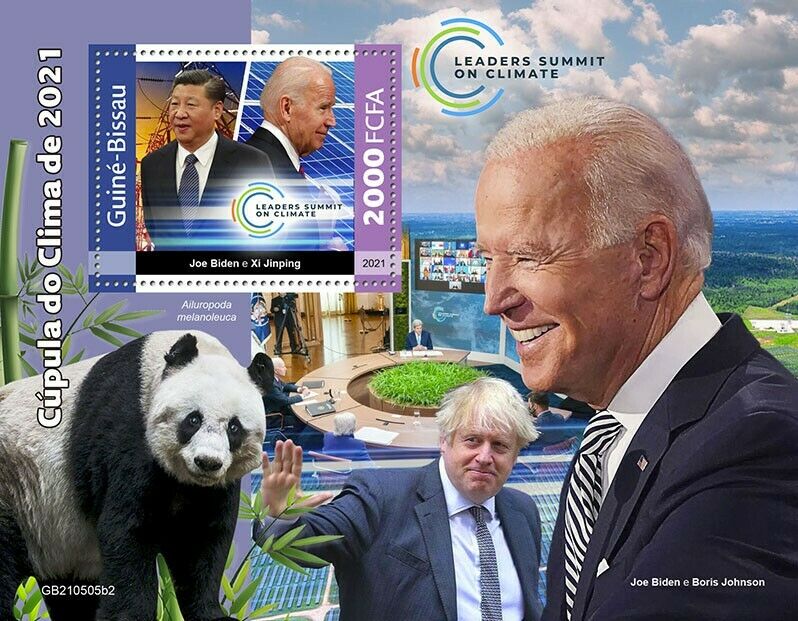 Guinea-Bissau 2021 MNH Joe Biden Stamps COP26 Climate Summit Xi Jinping 1v S/S II