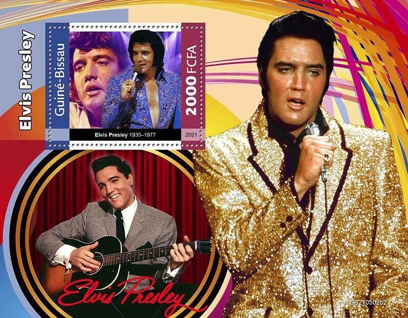 Guinea-Bissau 2021 MNH Elvis Presley Stamps Music Celebrities People 1v S/S II