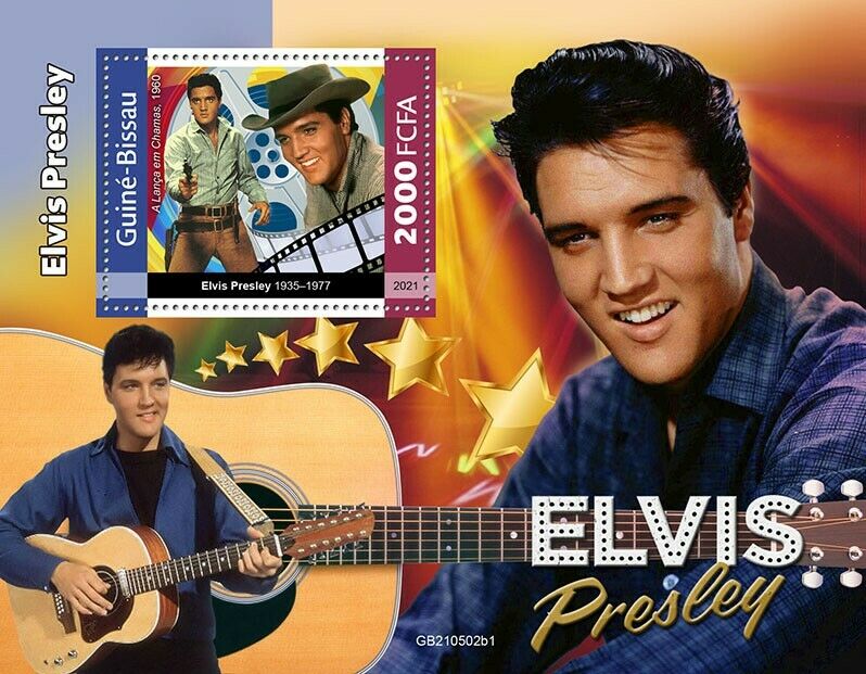 Guinea-Bissau 2021 MNH Elvis Presley Stamps Music Celebrities People 1v S/S I