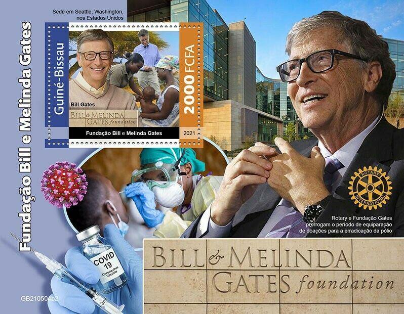 Guinea-Bissau 2021 MNH Medical Stamps Bil & Melinda Gates Corona Covid Covid-19 1v S/S II