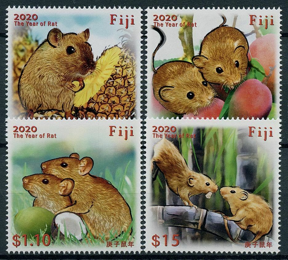 Fiji 2020 MNH Year of Rat Stamps Chinese Lunar New Year 4v Set