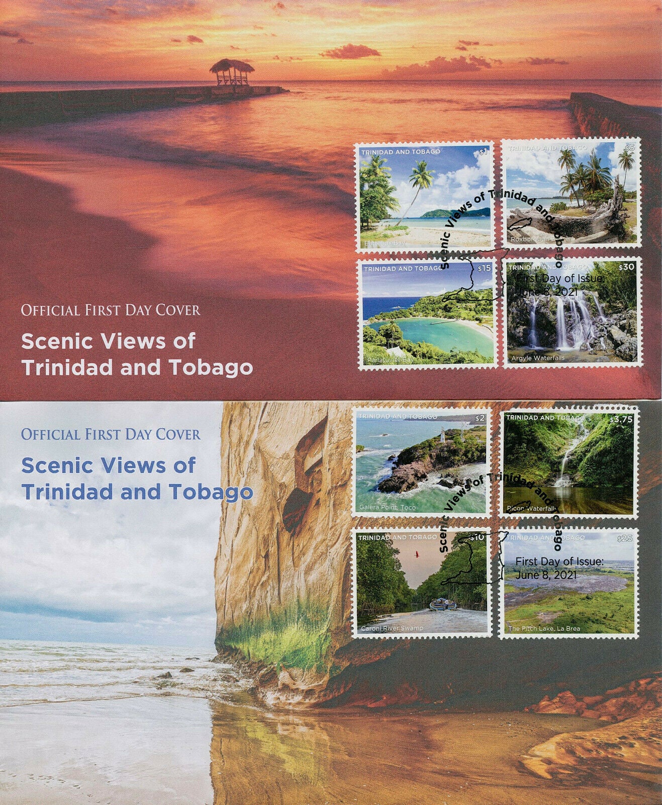 Trinidad & Tobago 2021 FDC Landscapes Stamps Scenic Views Definitives 12v Set