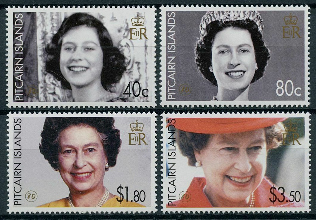 Pitcairn Islands 2006 MNH Royalty Stamps Queen Elizabeth 80th Birthday 4v Set