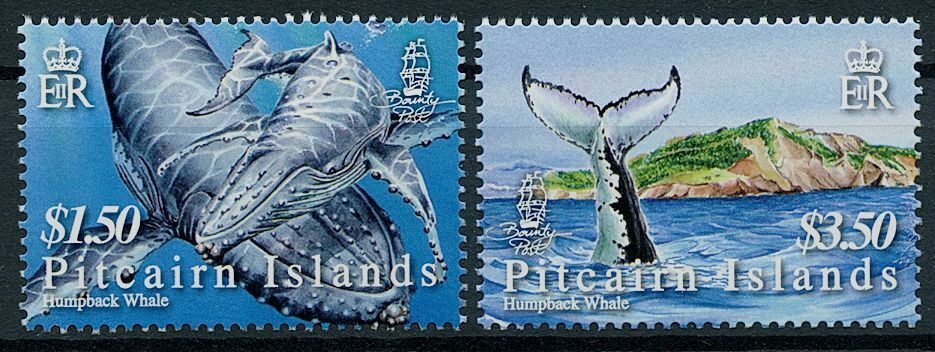 Pitcairn Islands 2006 MNH Marine Animals Stamps Whales Humpback Whale 2v Set
