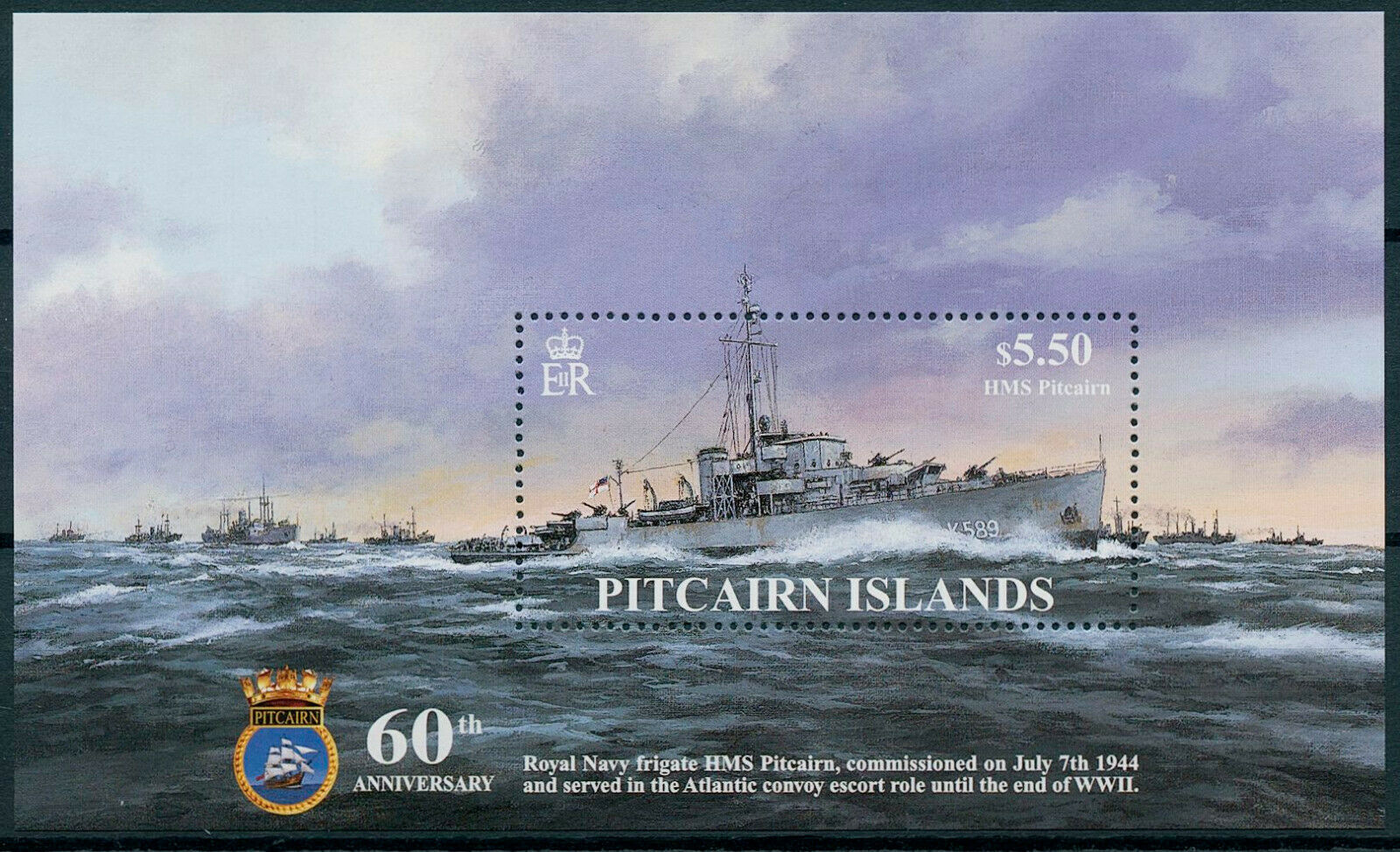 Pitcairn Islands 2004 MNH Ships Stamps Royal Navy Frigate HMS Pitcairn 1v M/S