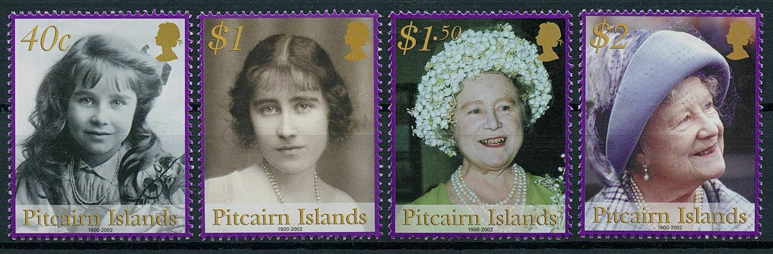 Pitcairn Islands 2002 MNH Royalty Stamps Queen Mother Memorial 4v Set
