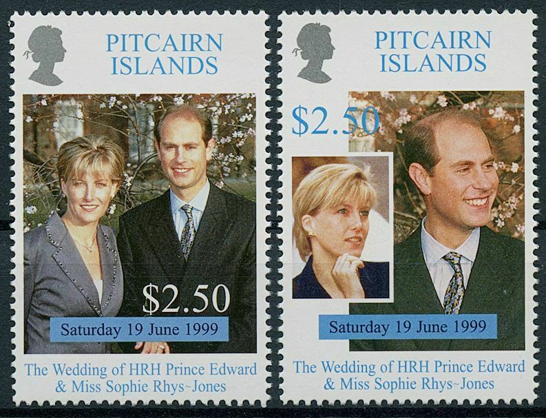 Pitcairn Islands 1999 MNH Royalty Stamps Prince Edward Royal Wedding 2v Set