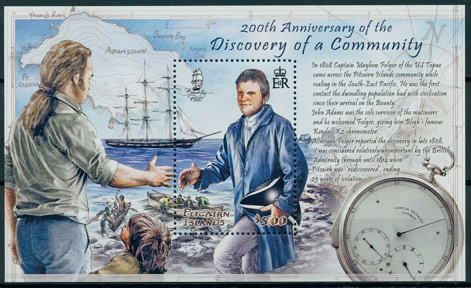 Pitcairn Islands 2008 MNH Ships Stamps Discovery of Community Nautical 1v M/S