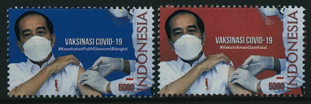 Indonesia 2021 MNH Medical Stamps Corona Vaccines Covid Covid-19 2v Set