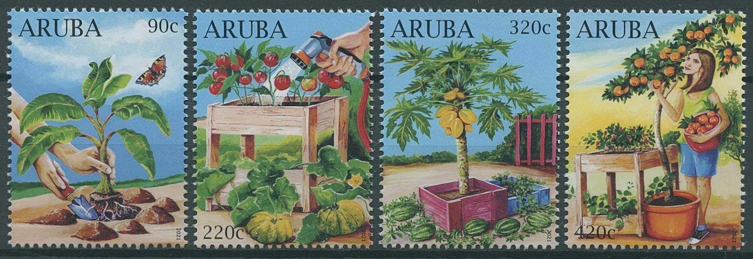 Aruba 2021 MNH Plants Stamps Agriculture Trees Fruits Nature 4v Set