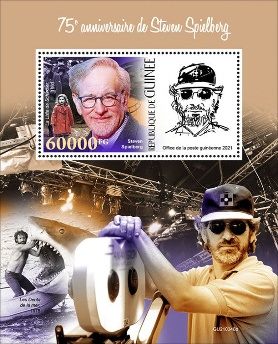 Guinea 2021 MNH Film Stamps Steven Spielberg Shindler's List Directors 1v S/S