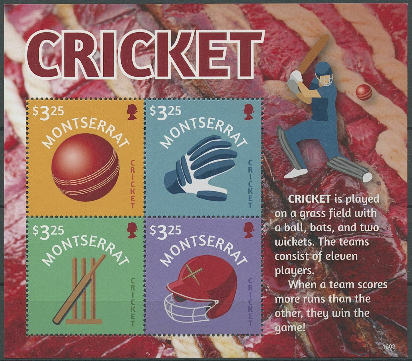 Montserrat 2016 MNH Sports Stamps Cricket 4v M/S