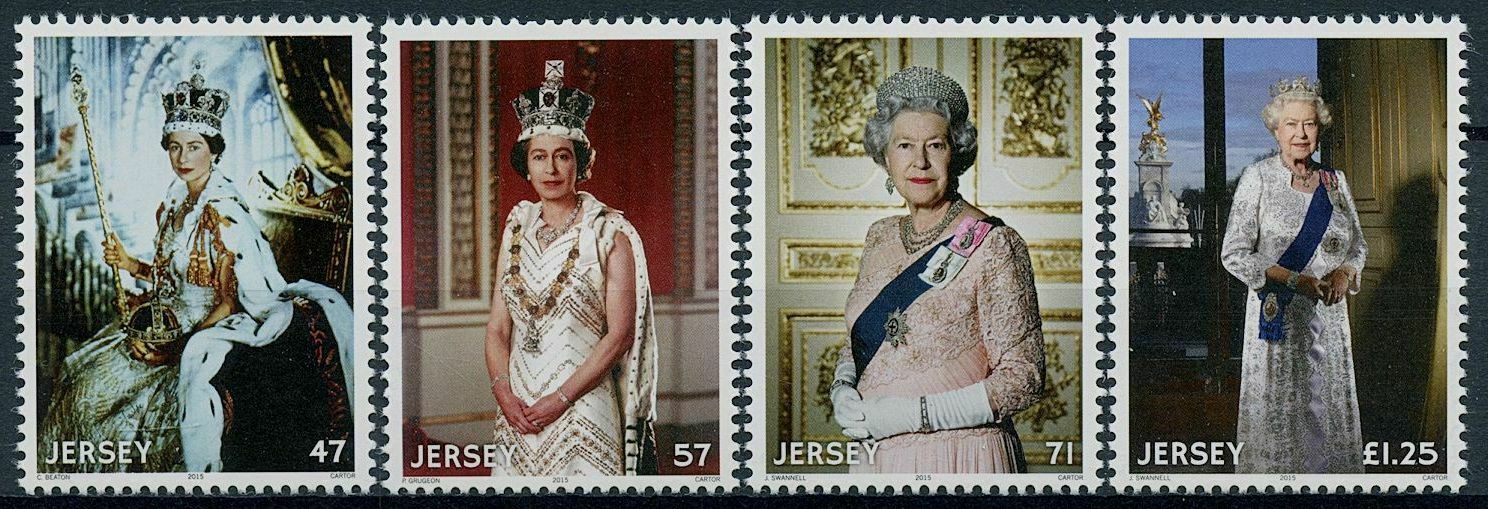 Jersey 2015 MNH Royalty Stamps Queen Elizabeth II Longest Reign Monarch 4v Set