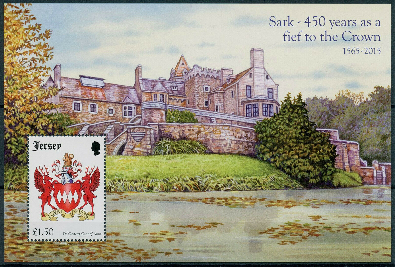 Jersey 2015 MNH Coat of Arms Stamps Sark Fief to Crown De Carteret 1v M/S