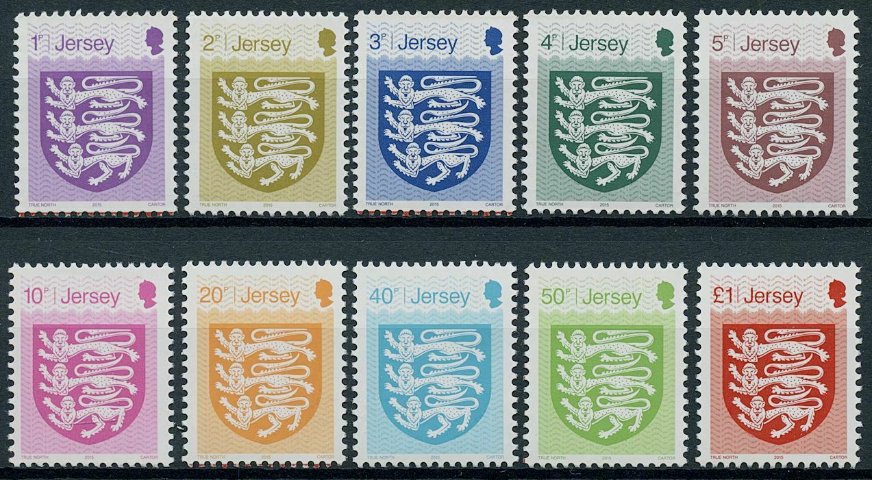 Jersey 2015 MNH Definitives Stamps Crest of Jersey Crests Coat of Arms 10v Set