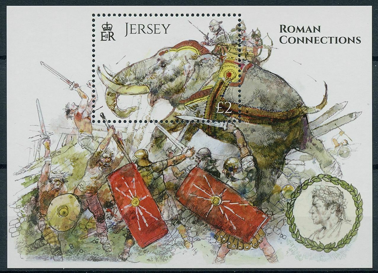 Jersey 2014 MNH History Stamps Roman Connections Elephants 1v M/S
