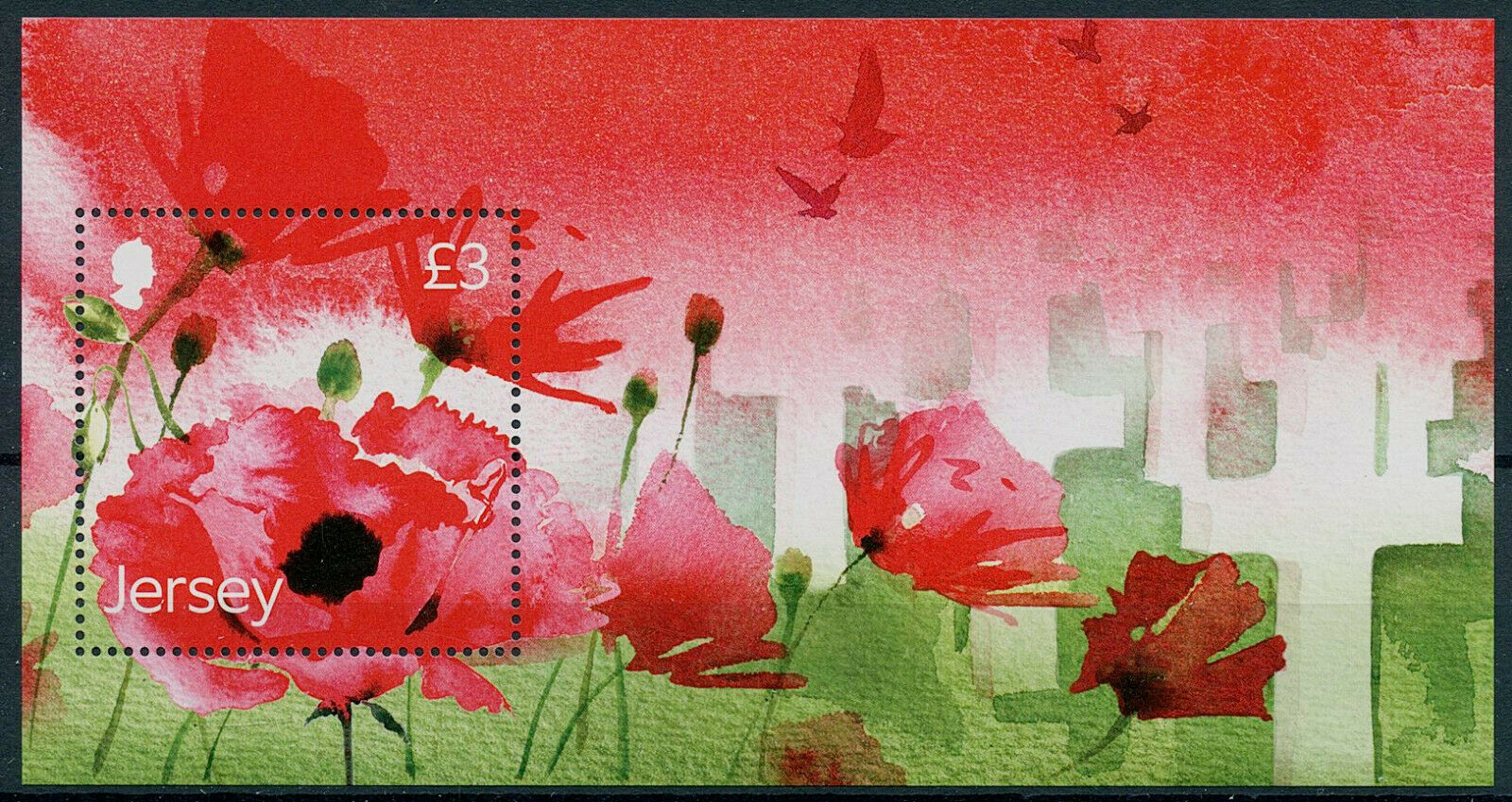 Jersey 2014 MNH Military Stamps WWI WW1 Centenary Remembrance Poppies 1v M/S