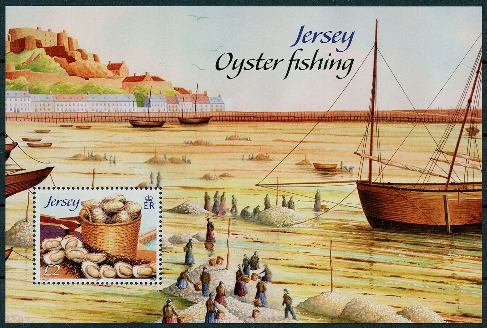 Jersey 2014 MNH Oyster Fishing Stamps Boats Nautical Cultures 1v M/S