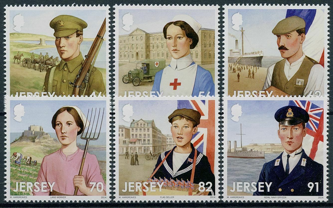 Jersey 2014 MNH Military Stamps WWI WW1 Great War Centenary Participation 6v Set