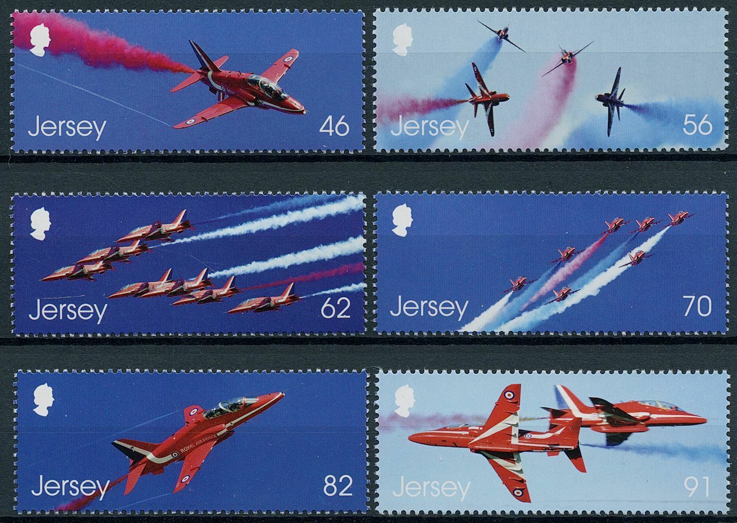 Jersey 2014 MNH Aviation Stamps Red Arrows Aircraft 50th Display Season 6v Set