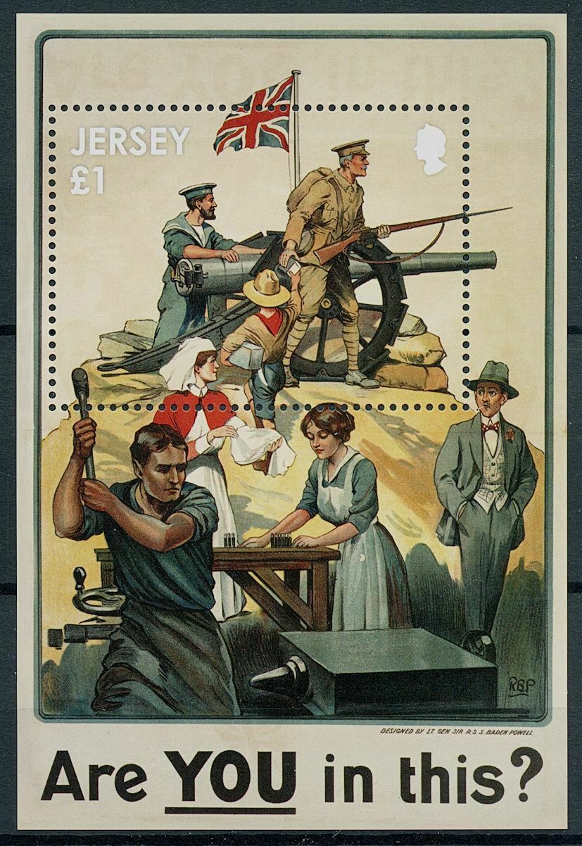 Jersey 2014 MNH Military Stamps WWI WW1 Great War Centenary Participation 1v M/S