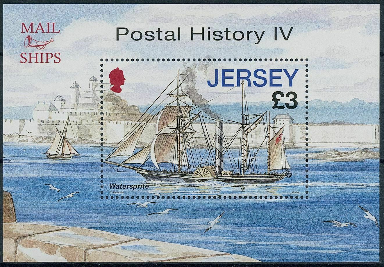 Jersey 2010 MNH Mail Ships Stamps Postal History Nautical Watersprite 1v M/S