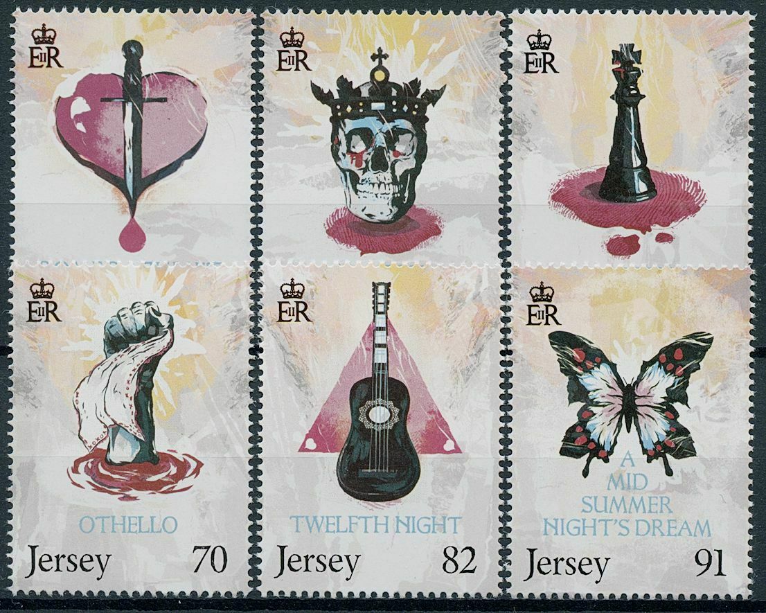 Jersey 2014 MNH People Stamps William Shakespeare Literature Hamlet 6v Set