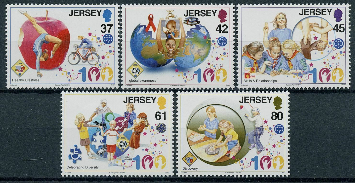 Jersey 2010 MNH Scouting Stamps Girl Guides Centenary Girl Scouts 5v Set