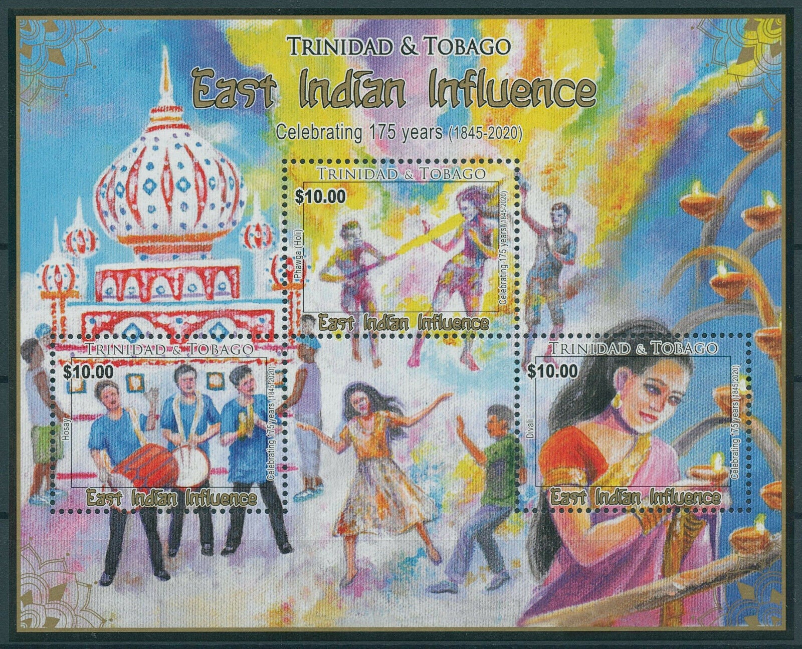 Trinidad & Tobago 2020 MNH Cultures Stamps East Indian Influence Divali 3v M/S